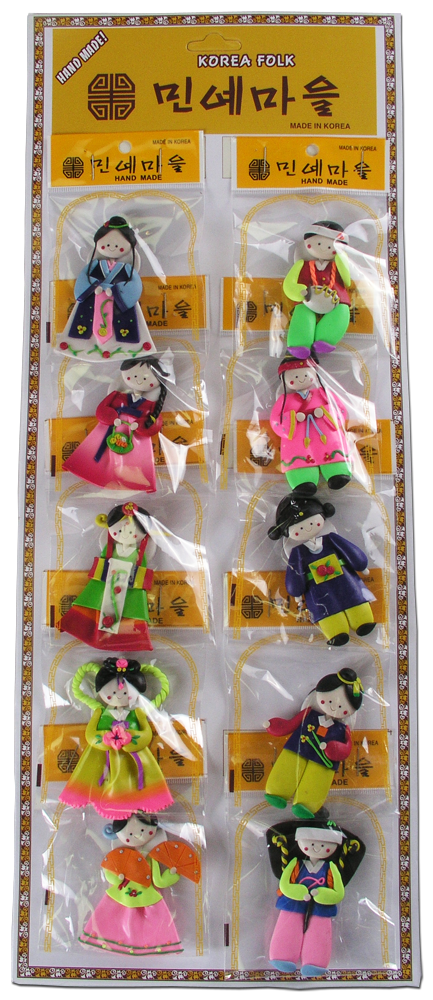 10pcs Korean Doll Fridge Magnet